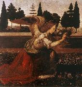 LEONARDO da Vinci The Annunciation painting